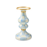 Sky Check Medium Pillar Candlestick