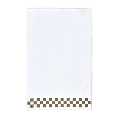 Hand Towel with Mocha Check Border