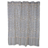 Rosy Check Shower Curtain