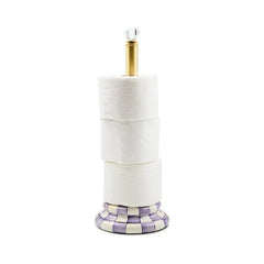 Violet Check Toilet Tissue Storage