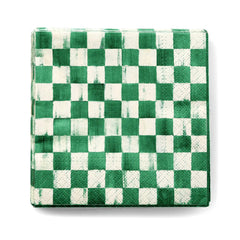 Violet Check Cocktail Paper Napkins