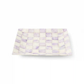 Violet Check Capiz Catchall Tray