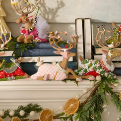 Patience Brewster Dash Away Sitting Cupid Reindeer Figure