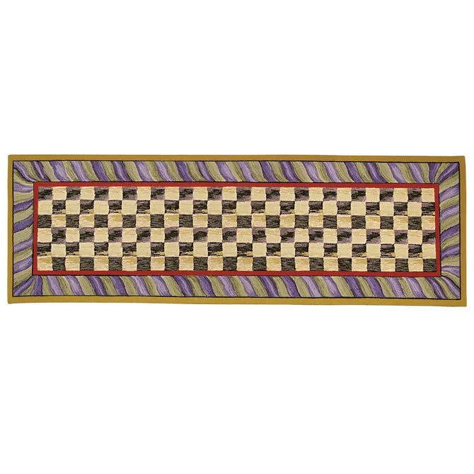 Courtly Check Purple & Green 2'6" x 8' Runner
