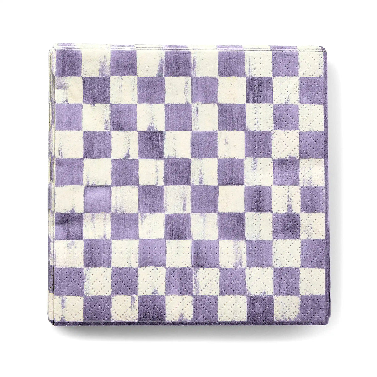 Emerald Check Cocktail Paper Napkins