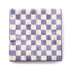Emerald Check Cocktail Paper Napkins