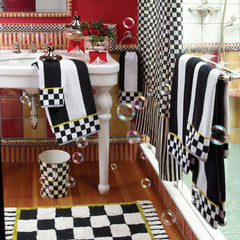 Mocha Check Shower Curtain