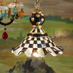 Courtly Check Medium Ceramic Pendant Lamp