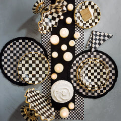 Violet Check Round Placemat