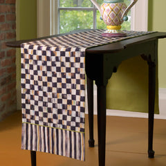 Violet Check Table Runner