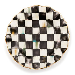 Courtly Check Ceramic Fluted Dessert Plate