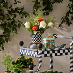 Courtly Check Glass Vase