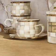 Emerald Check Teacup