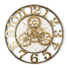 Courtly Check Large Farmhouse Wall Clock