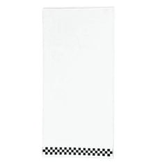 Bath Towel with Black Check Border
