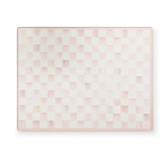 Mocha Check Glass Cutting Boards, Set of 2