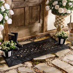 Classic Check Rubber Double Door Entrance Mat