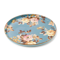 Wild Rose Slate Round Tray