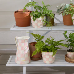 Emerald Check Small Garden Pot