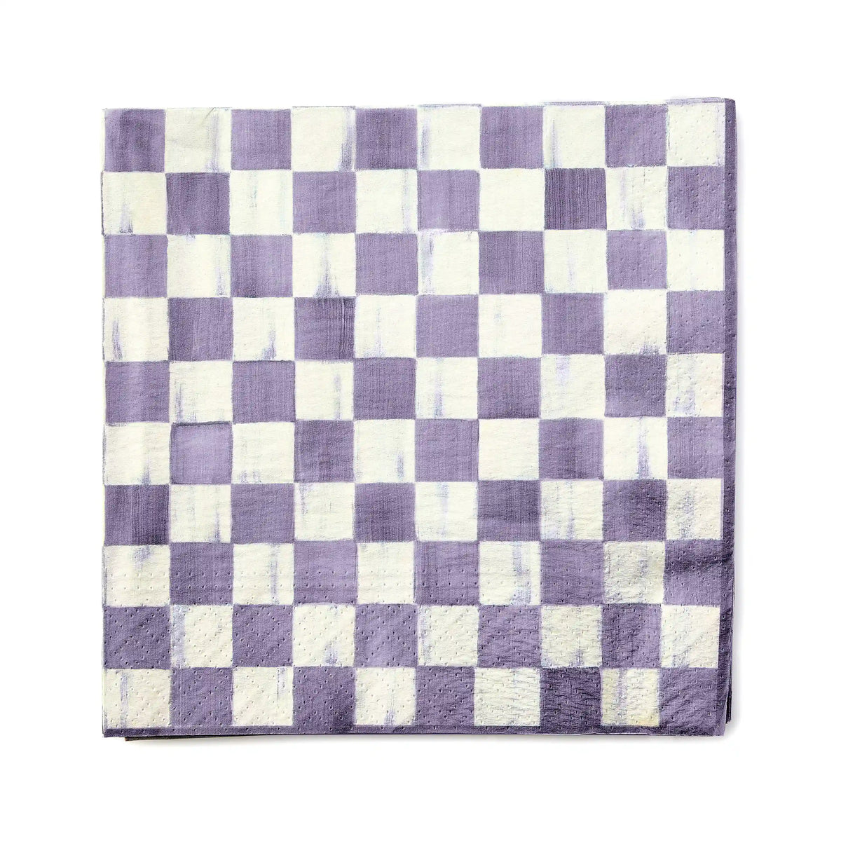 Violet Check Dinner Paper Napkins