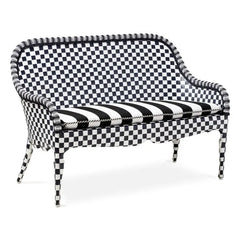 Gambit Check Outdoor Loveseat