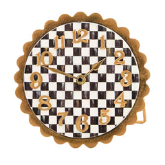 Rosy Check Scalloped Desk Clock