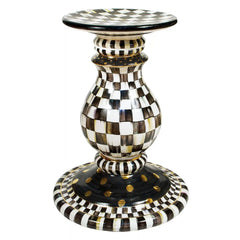 Mocha Check Ceramic Pedestal Table Base