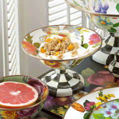 Wild Rose White Large Compote