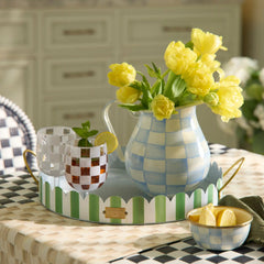 Violet Stripe Serving Trays, Set of 2