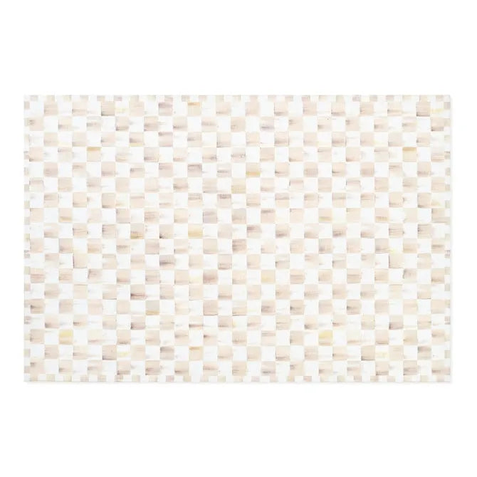 Mocha Checkered 5' x 7'6" Washable Rug