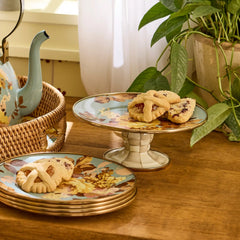 Wildflowers Pink Mini Pedestal Platter