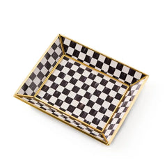 Courtly Check Small Glass Tray