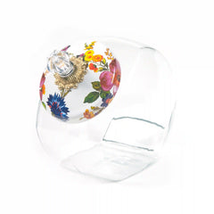 Cookie Jar with Rosy English Garden Lid