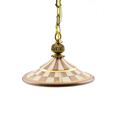 Sterling Check Flared Ceramic Pendant Lamp