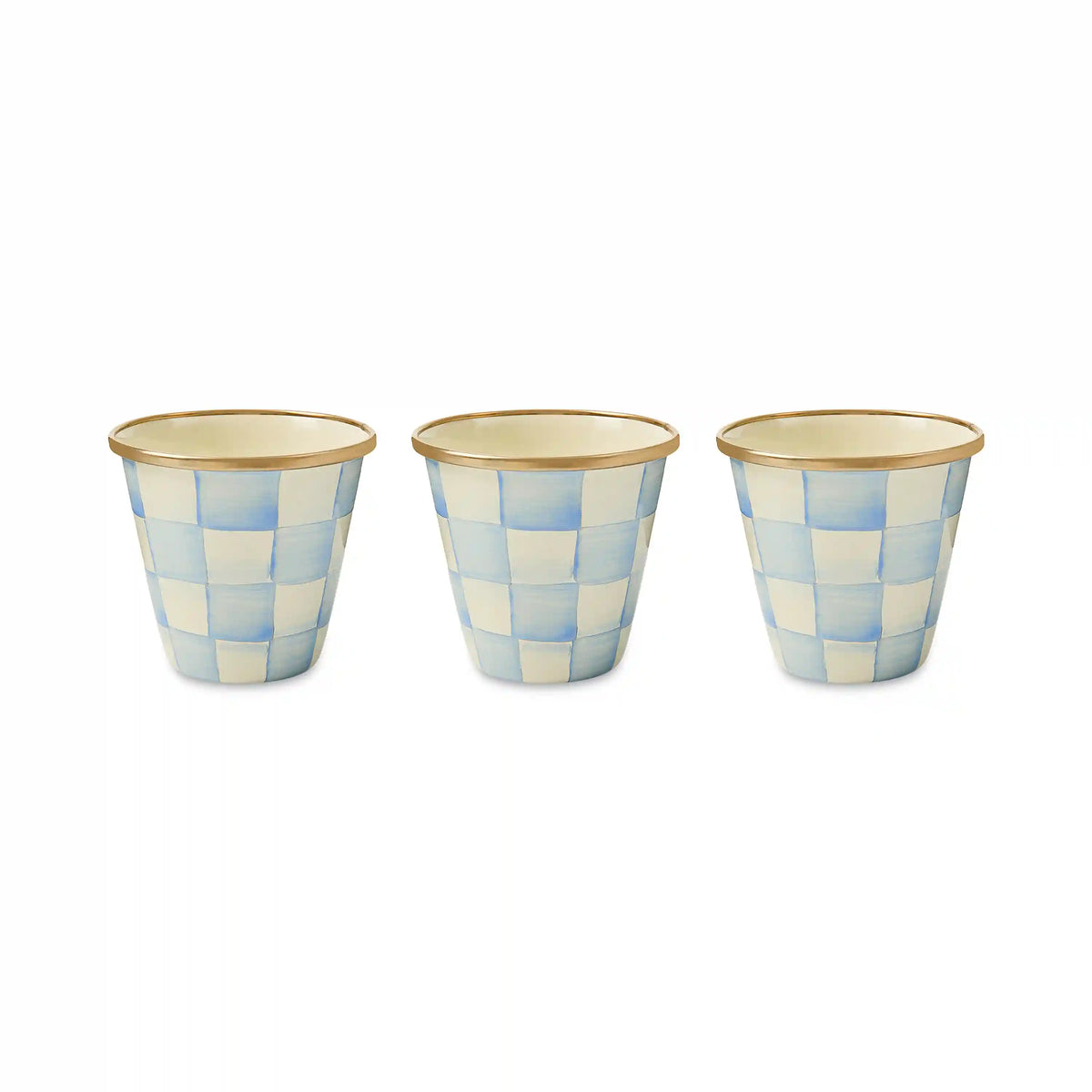 Sky Check Herb Pots, Set of 3