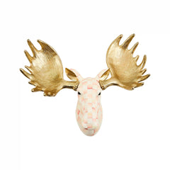 Mocha Check Moose Wall Decor