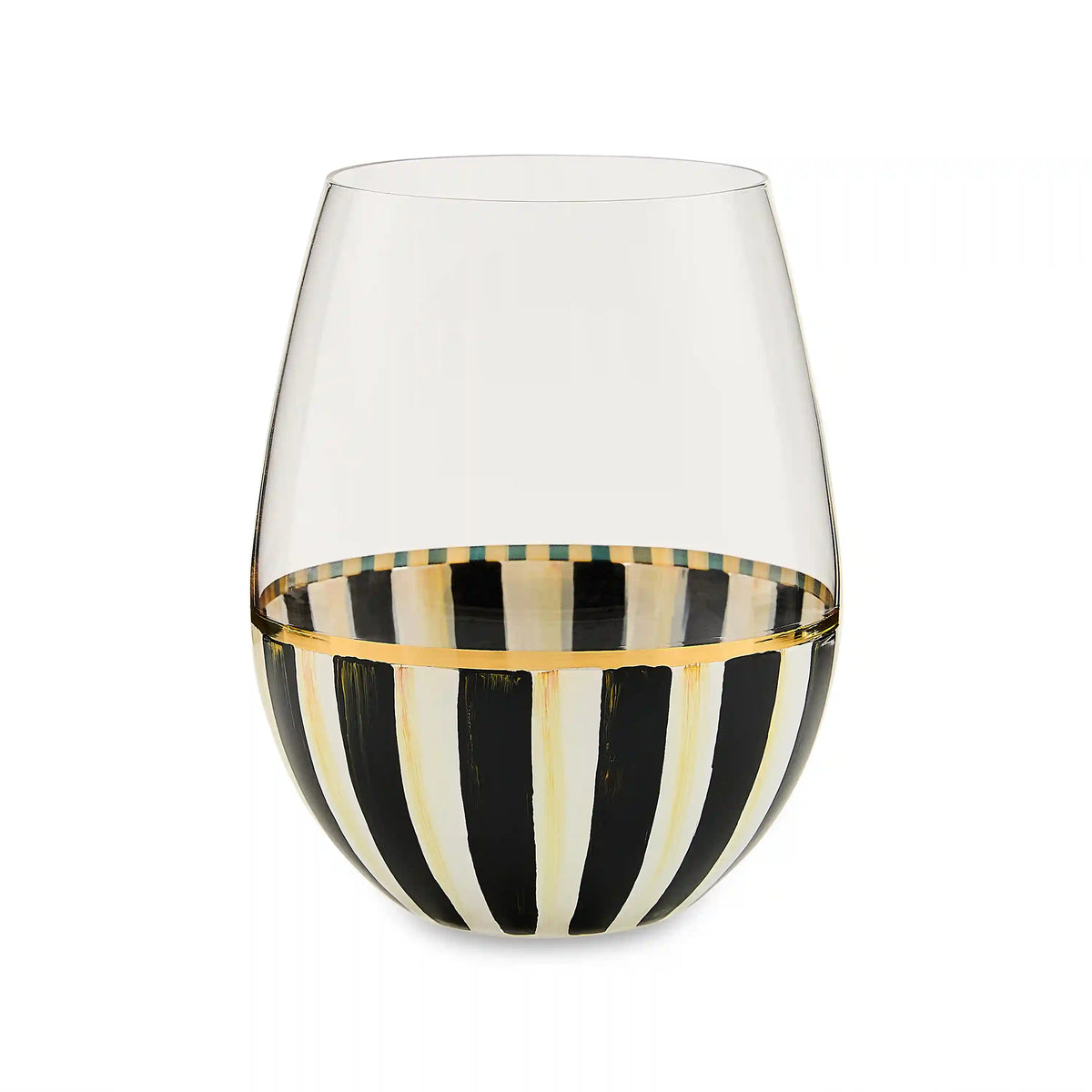 Sterling Stripe Stemless Wine Glass