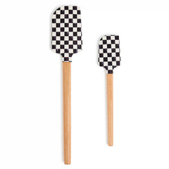 Mocha Check Spatulas, Set of 2