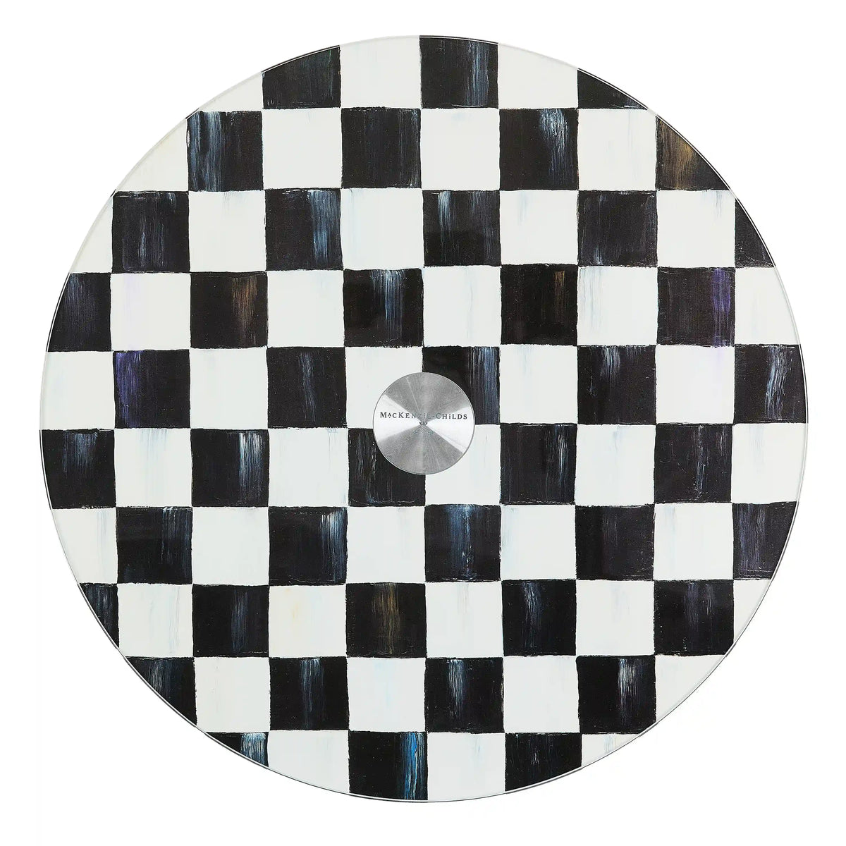 Rosy Check Glass Lazy Susan
