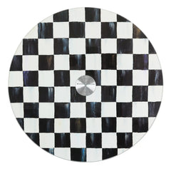 Rosy Check Glass Lazy Susan