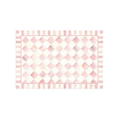 Rosy Check 3' x 5' Floor Mat
