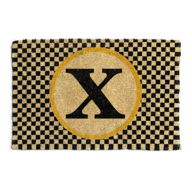 Monogrammed "X" Entrance Mat