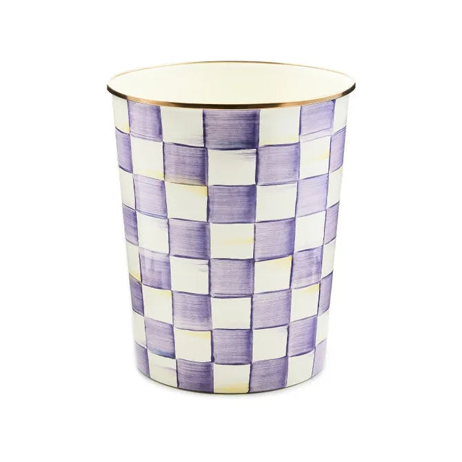 Violet Check Waste Bin