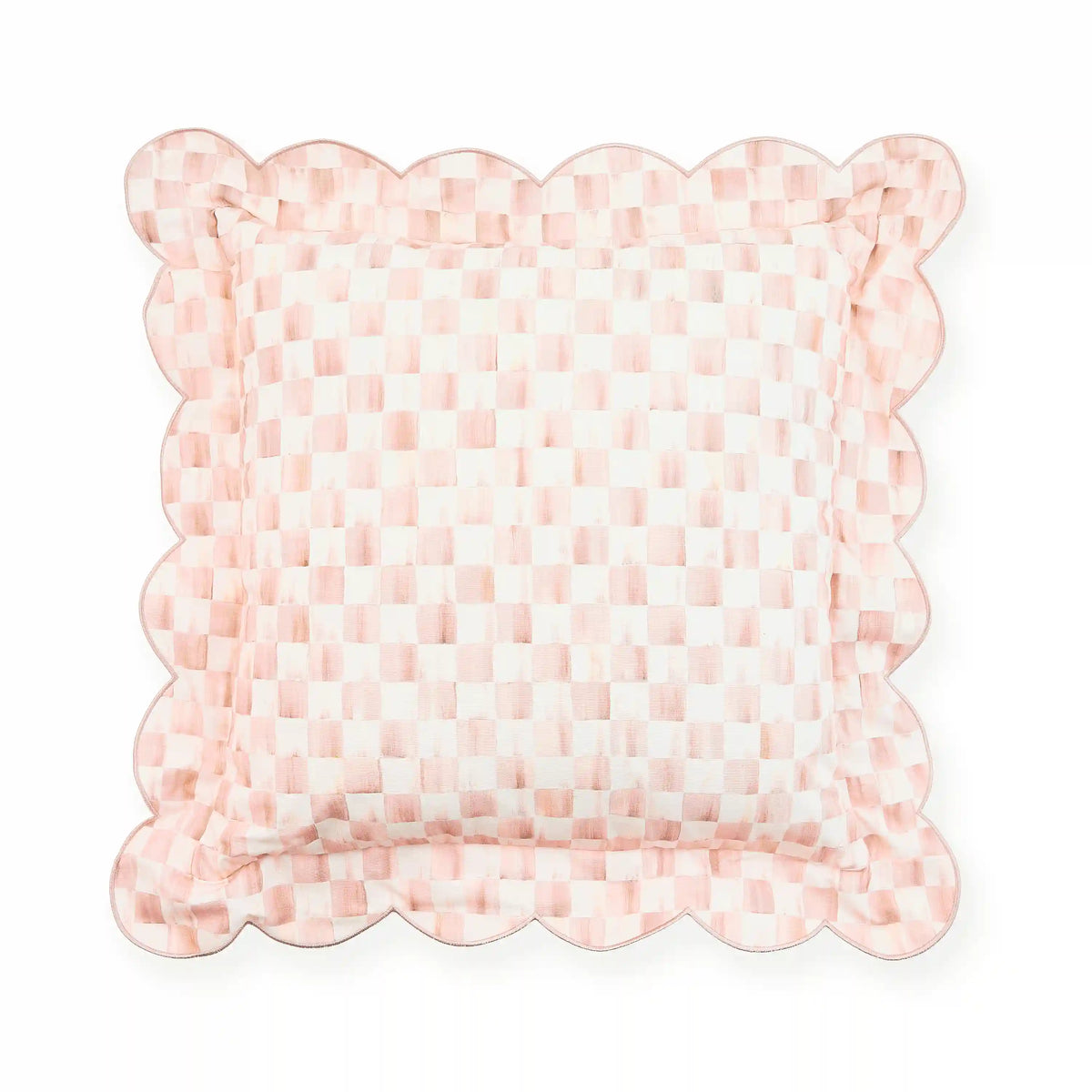 Courtly Check Reversible Scalloped Lumbar Throw Pillow