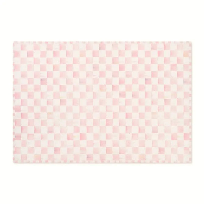 Rosy Checkered 5' x 7'6" Washable Rug