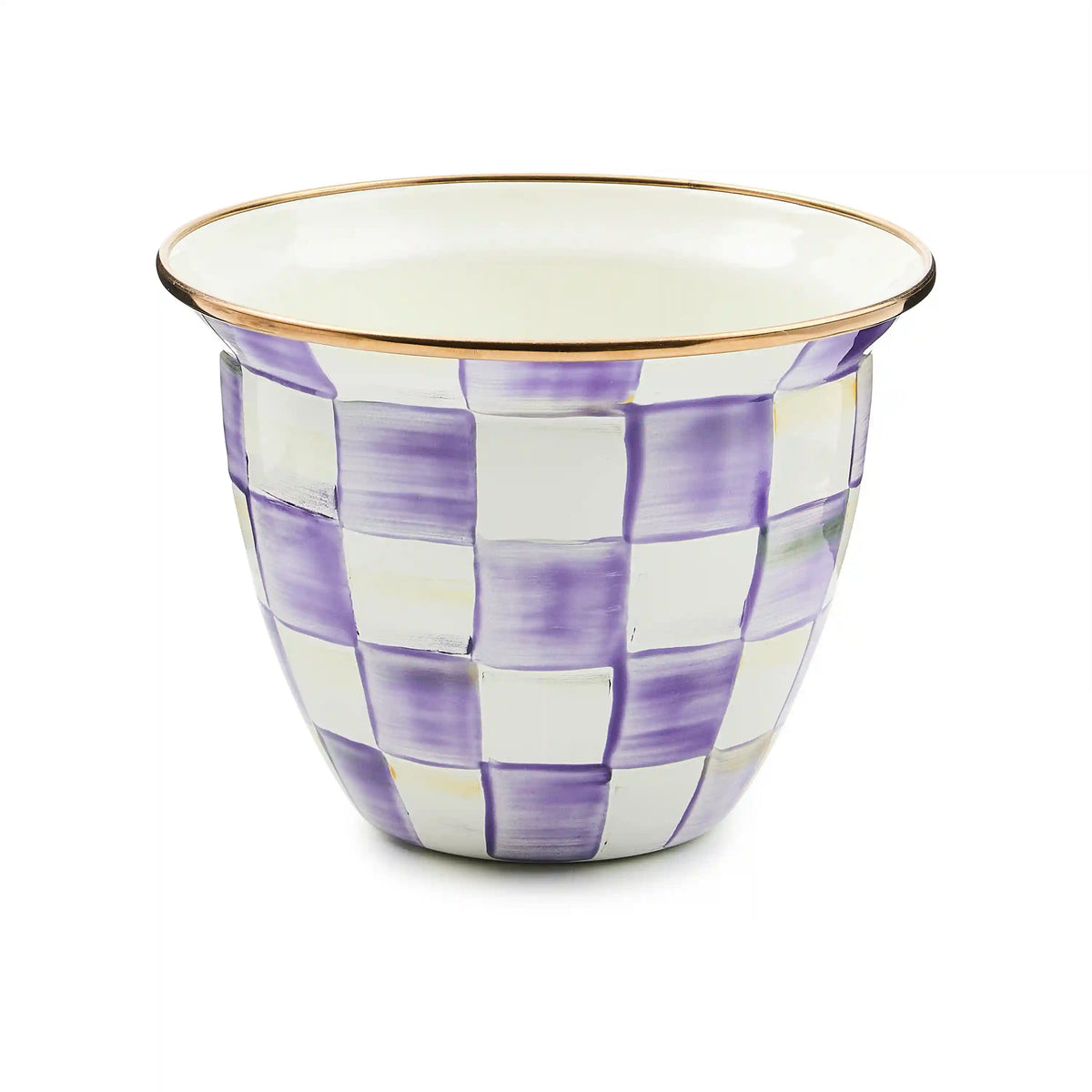 Emerald Check Large Flower Pot