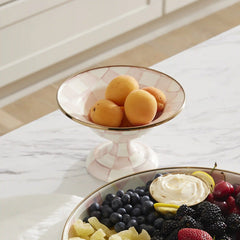 Violet Check Large Compote