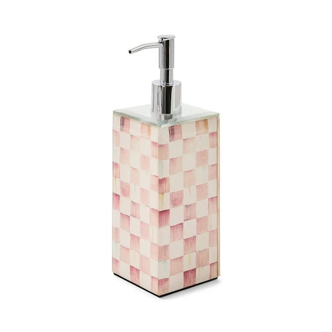 Rosy Check Glass Soap Pump