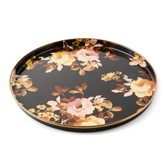 Wild Rose Slate Round Tray