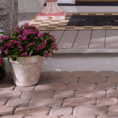 Mocha Check Extra Large Garden Pot
